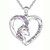 You are magical Unicorn Heart  necklace-3295la