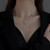 NEW Clavicle chain double interlocking tassel necklace 0306-la