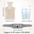 Hot Water Bottle with Cover, Hapzoom Rubber Warm Water Bag with Removeable Washable Knitted Covers, Soft Cover