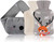 Hot Water Bottle with Cover, Hapzoom Rubber Warm Water Bag with Removeable Washable Knitted Covers, Soft Cover