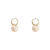 E2603  Pearl hoop earring  -LA