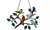 Birds on Branch Stained Glass Effect Hanging Decoration 