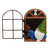Cute gnome open window Garden decoration