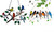 Bundle of All Stained Glass Effect Birds Hanging Garden Decoration