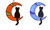 NEW Moon cat back pendant Color cat crafts 0256 LA
