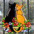 NEW Couple Garden Cat Painted Window Ornament  0260 LA
