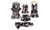 2302new-Women‘s Five-Piece Lace Satin Sexy Pajamas Set 0321