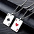 NEW  Lucky Poker Chain Necklace for Men and Women Pendant Necklace Fashion Jewelry Gifts  0329 LA