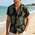 Men Fern Print Short Sleeve Summer Beach Shirt -3012la