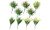 NEW 9PCS artificial artificial flower simulation eucalyptus flower green plant interior decoration 5110 