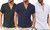 NEW  Men's T-Shirt Stand Collar Button Half Open Placket Simple Short Sleeve  5181