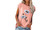 NEW  Loose Crew Neck Floral Print Short Sleeves 5192