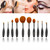 10Pcs/Set Pro Oval Foundation Powder Brushes