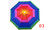 NEW Wear a rainbow lightweight sunscreen umbrella 3PCS 0387