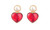 NEW  Retro love earrings light luxury texture Hong Kong style earrings 5366