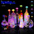 NEW  6pack Universal wine bottle with colorful color changing lights on solar bottle light 5404