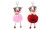 NEW 2PCS Christmas Elk Hair Ball Bag Reindeer Gift Pendant 5407