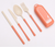 NEW Wheat Straw Eco Reusable Portable folding cutlery set 5427