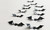 NEW  96PCS Halloween Bat Wall Sticker 3D Stereo Black Bat Sticker Festive Party Wall Decoration 5425