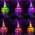 NEW  6pcs Halloween hat witch hat party arrangement props LED light witch hat  5430