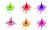 NEW  6pcs Halloween hat witch hat party arrangement props LED light witch hat  5430
