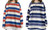 NEW  women's thin loose long sleeve striped sweatshirt 5498