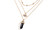 NEW Crystal Hexagon Pendant Full Drill Eye Necklace Multi-layer Clavicle Chain 5588