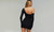 NEW Oblique Shoulder Long Sleeve Sexy Hollow Slim Fit Hip Dress 5658