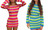 NEW Autumn and winter new striped color-blocking slim-fit leak-back dress 5669