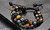NEW Obsidian Hand Beaded Pull Wire Braided Double Bracelet 5671