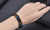NEW Blue and Yellow Tiger Eye Black Magnet Double Layer Hand Braided Double Row Bracelet for Men 5676