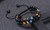 NEW Blue and Yellow Tiger Eye Black Magnet Double Layer Hand Braided Double Row Bracelet for Men 5676