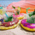 INFLATABLE BEVERAGE BOATS DONUTS Drinks Holder Pool Floats