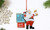 NEW Petrol Santa Resin Christmas Tree Ornament 2022 5744