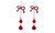 NEW Long Bowknot Tassel Earrings Christmas Red Bell Earrings  5750