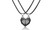 NEW Love heart patchwork magnet simple couple necklace 5794