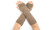 NEW Autumn and winter love jacquard knitted wool arm warmers medium length open finger gloves 5800