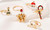 NEW 1-6PC Christmas cute cartoon moose Christmas tree drip oil opening adjustable ring 5819
