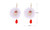 NEW Fashionable plush Santa earrings with diamonds / Festive gift 5820