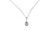 NEW Women's fashionable full diamond drop blue zirconia necklace 5828
