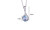 NEW Women's fashionable full diamond drop blue zirconia necklace 5828