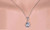 NEW Women's fashionable full diamond drop blue zirconia necklace 5828