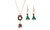 NEW Christmas Jewellery Gift Set Oil Dripping Christmas Tree Garland Jingle Bells Necklace Earrings 3PCS 5830