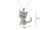 NEW Women's simple cartoon colourful cute cat necklace with diamonds 5849
