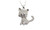 NEW Women's simple cartoon colourful cute cat necklace with diamonds 5849