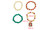NEW 4pcs/set Christmas collection colorful beads creative temperament ring 5858