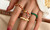 NEW 4pcs/set Christmas collection colorful beads creative temperament ring 5858