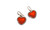 NEW Red love zirconia sense light luxury design temperament earrings 5864