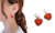 NEW Red love zirconia sense light luxury design temperament earrings 5864