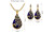NEW Vintage Peacock Jewellery Gemstone Necklace Earrings Jewelry Set 5885